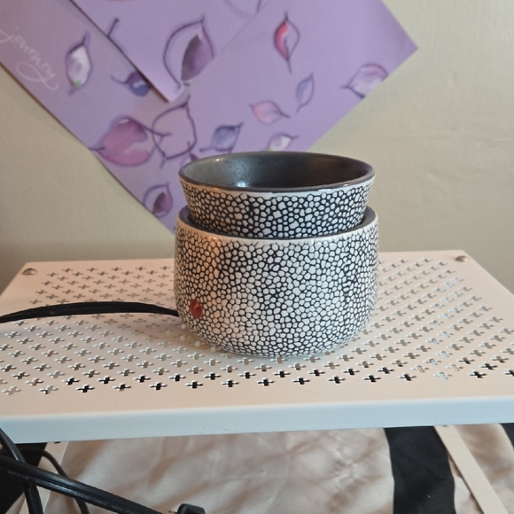 Scentsy Other - Black and White Ceramic Wax Warmer